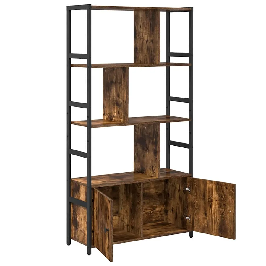 Étagère Chêne fumé 80 x 30 x 155,5 cm Bois d'ingénierie - 5