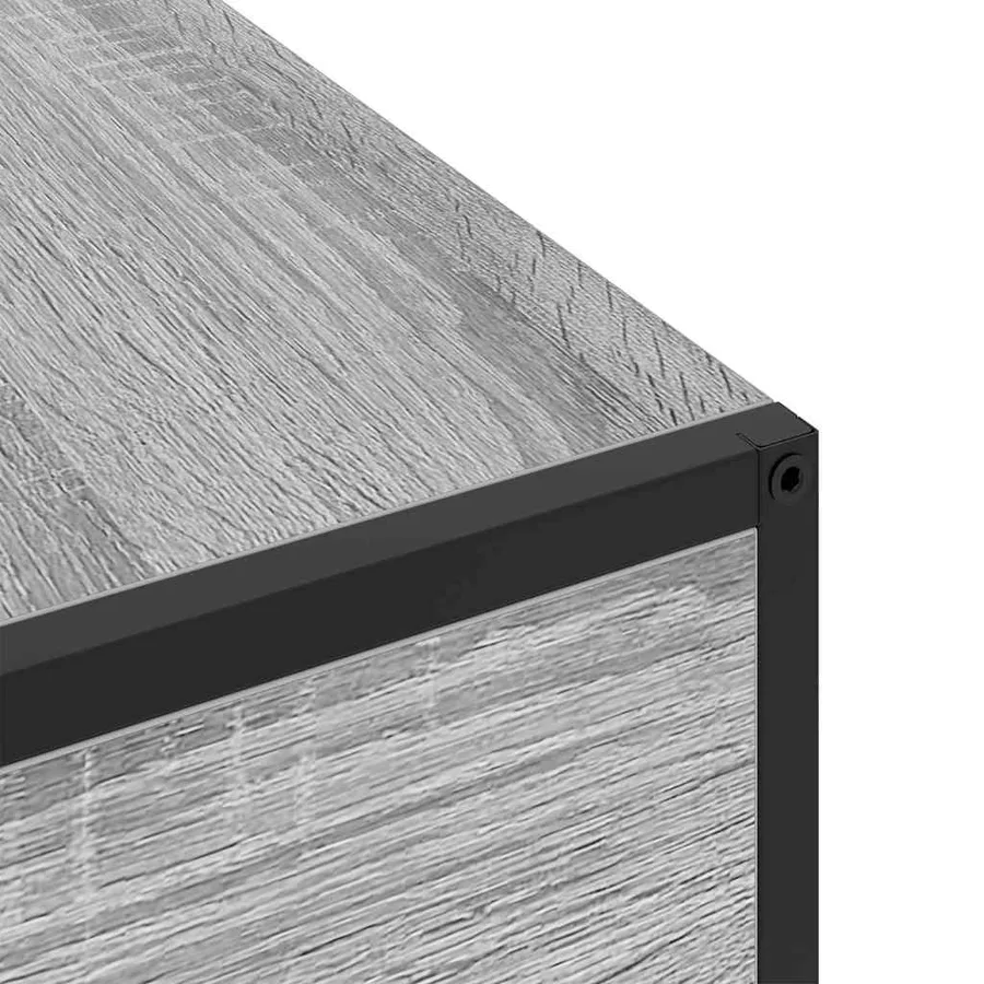 Cabinet de chevet Gris Sonoma 40 x 27 x 76 cm Bois d'ingénierie - 10