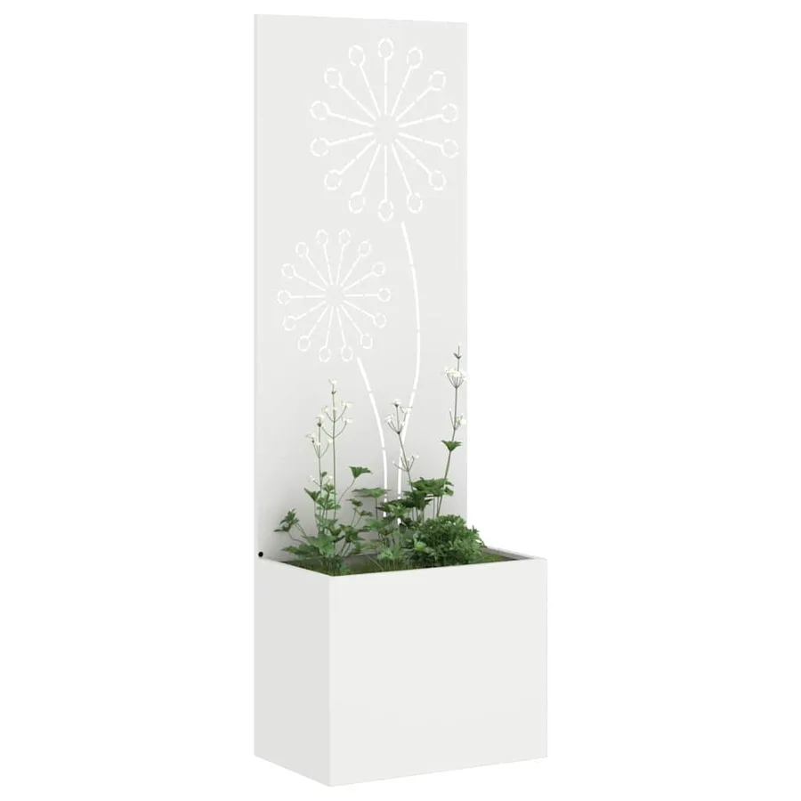 Écran de confidentialité de jardin Fretwork Blanc 50 x 150 cm - 3