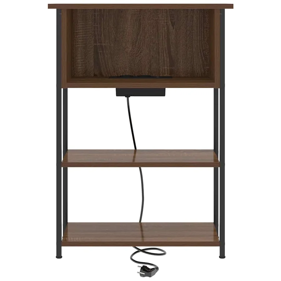 Cabinet de chevet Chêne brun 55 x 31 x 76 cm Bois d'ingénierie - 5