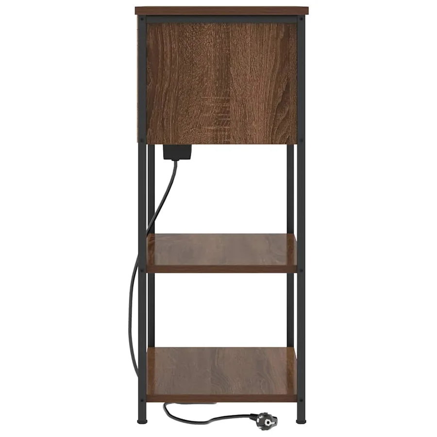 Cabinet de chevet Chêne brun 55 x 31 x 76 cm Bois d'ingénierie - 6