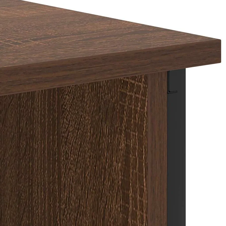 Cabinet de chevet Chêne brun 55 x 31 x 76 cm Bois d'ingénierie - 9