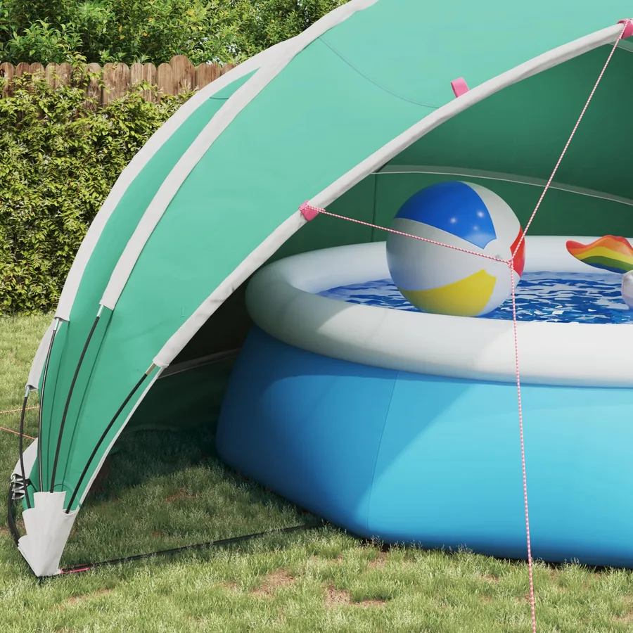 Dôme de piscine 546 x 516 x 250 cm Vert Mer - 5