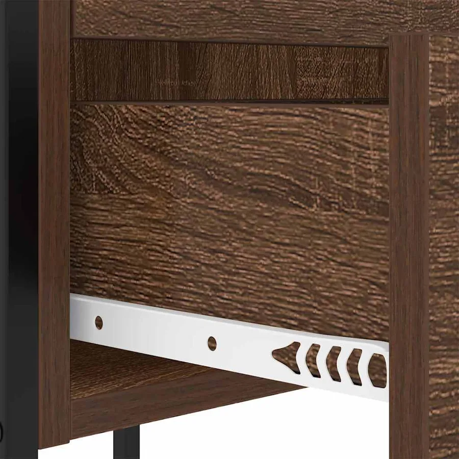 Cabinet de chevet Chêne brun 42 x 41 x 61 cm Bois d'ingénierie - 10
