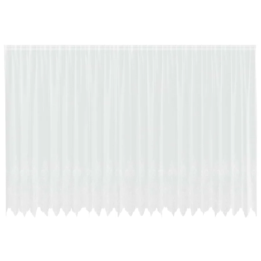 Rideau en Dentelle Floral Blanc 200 x 600 cm Polyester - 2