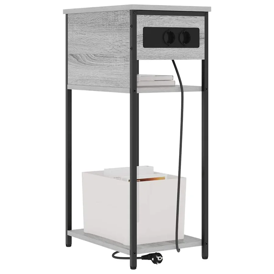 Cabinet de chevet Gris Sonoma 41 x 28 x 76 cm Bois d'ingénierie - 3