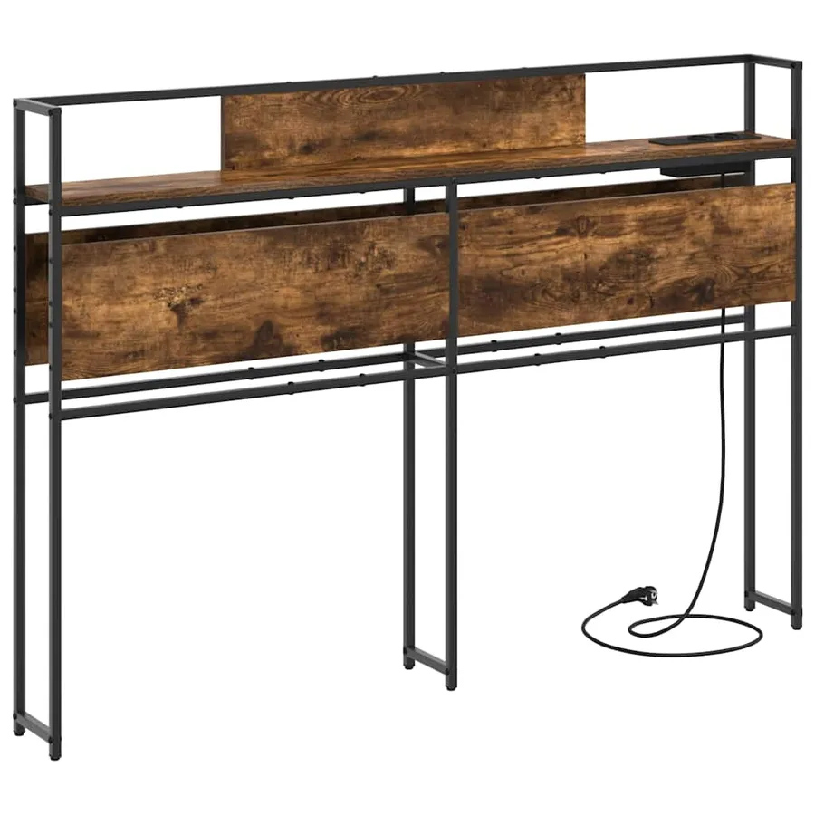 Tête de lit de rangement Chêne fumé Bois d'ingénierie - 2