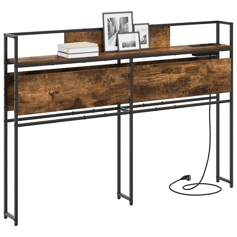 Tête de lit de rangement Chêne fumé Bois d'ingénierie - 3