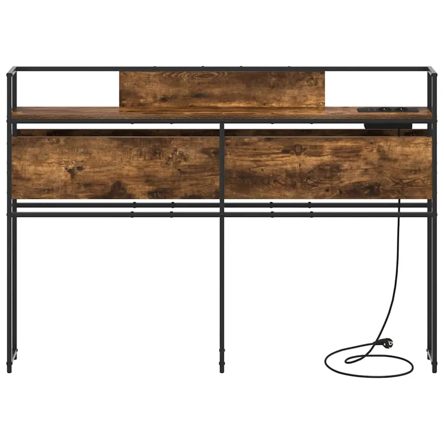 Tête de lit de rangement Chêne fumé Bois d'ingénierie - 5