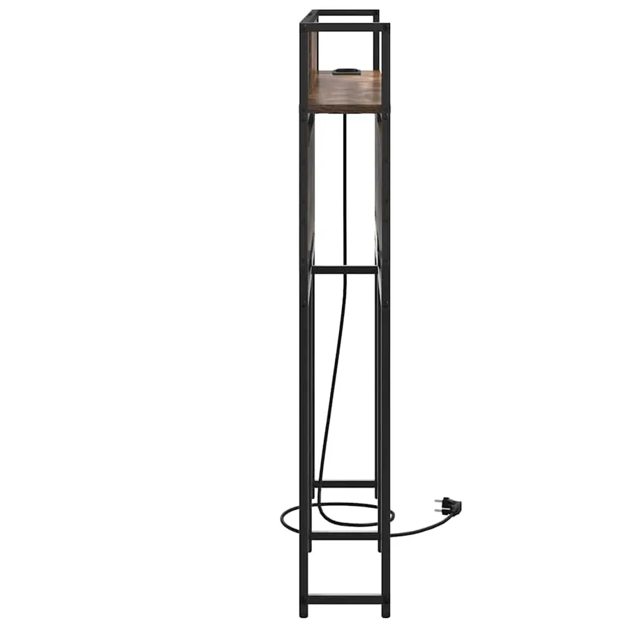 Tête de lit de rangement Chêne fumé Bois d'ingénierie - 6
