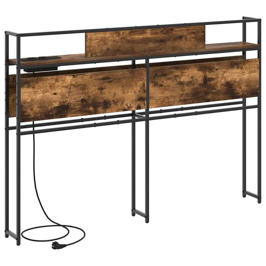 Tête de lit de rangement Chêne fumé Bois d'ingénierie - 7