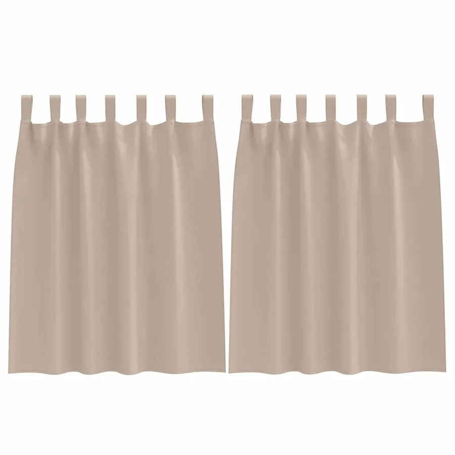 Rideaux occultants avec anneaux 2 pcs Taupe 140 x 140 cm - 2