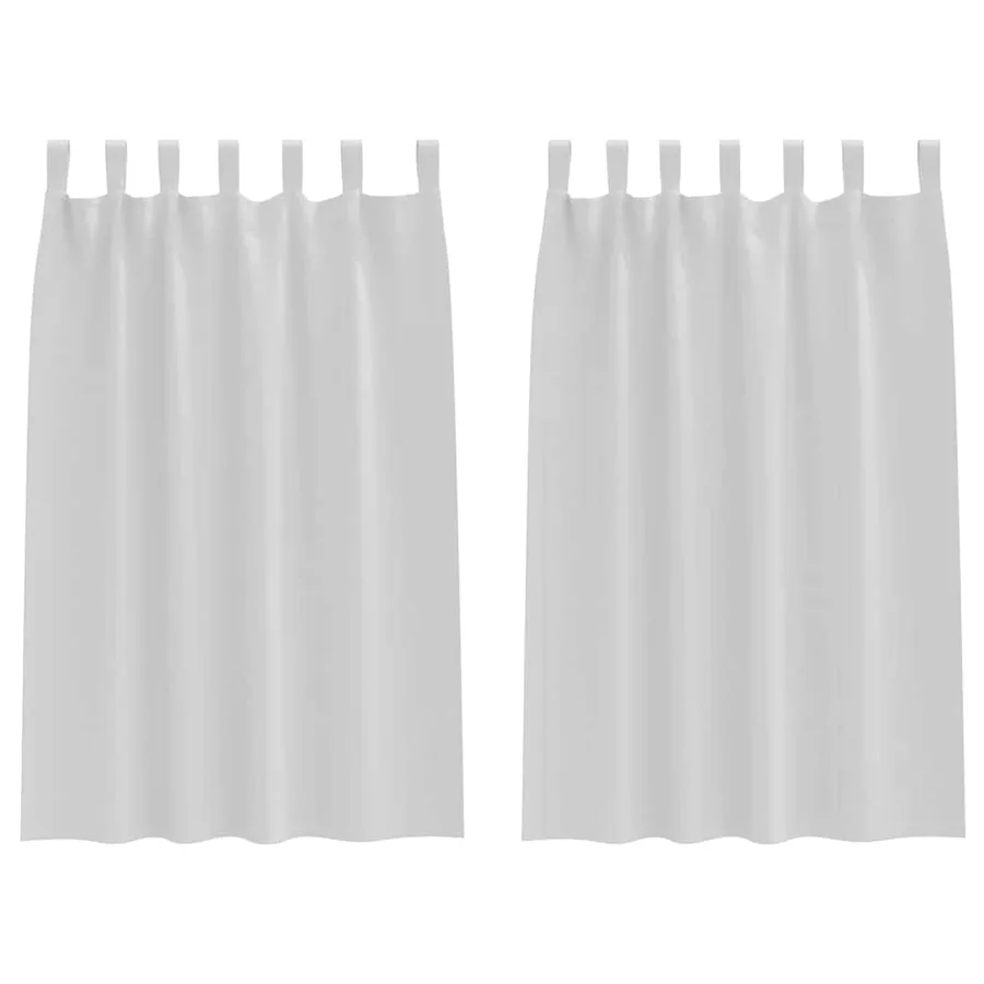 Rideaux occultants avec anneaux 2 pcs Gris pâle 175 x 140 cm - 2