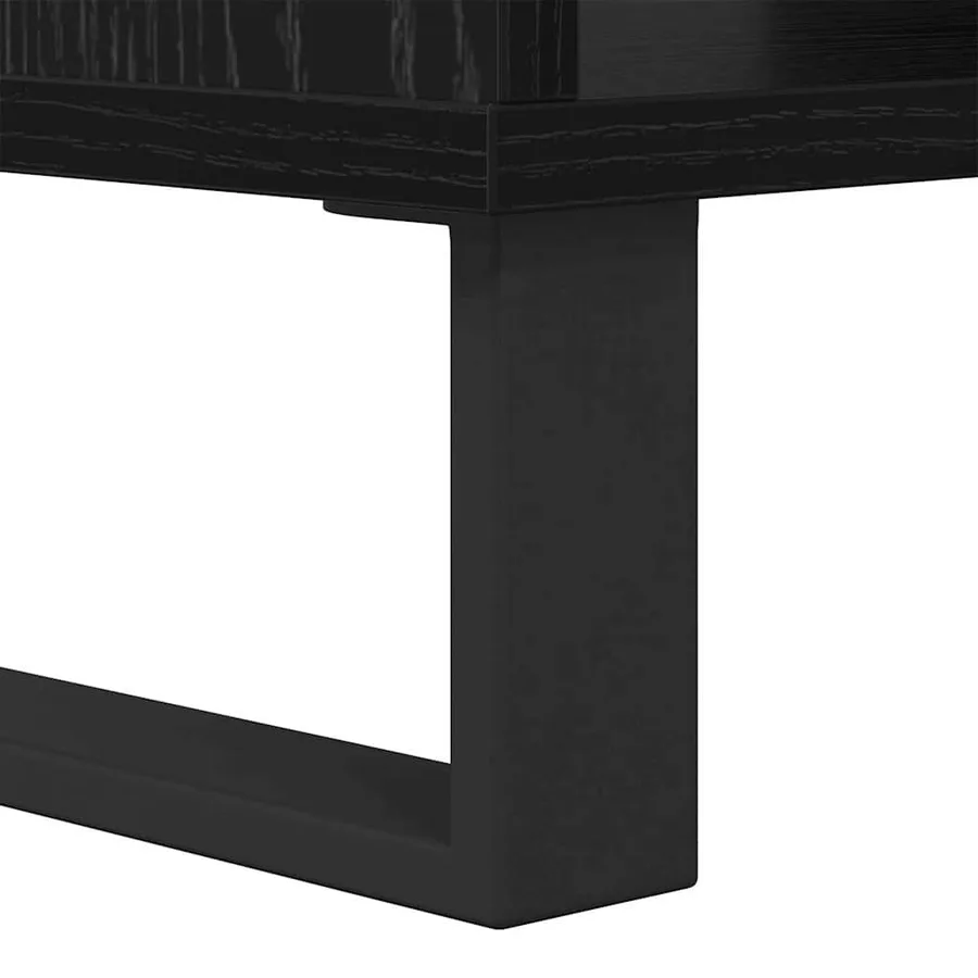 Table basse Chêne noir 60 x 50 x 40 cm Bois d'ingénierie - 9