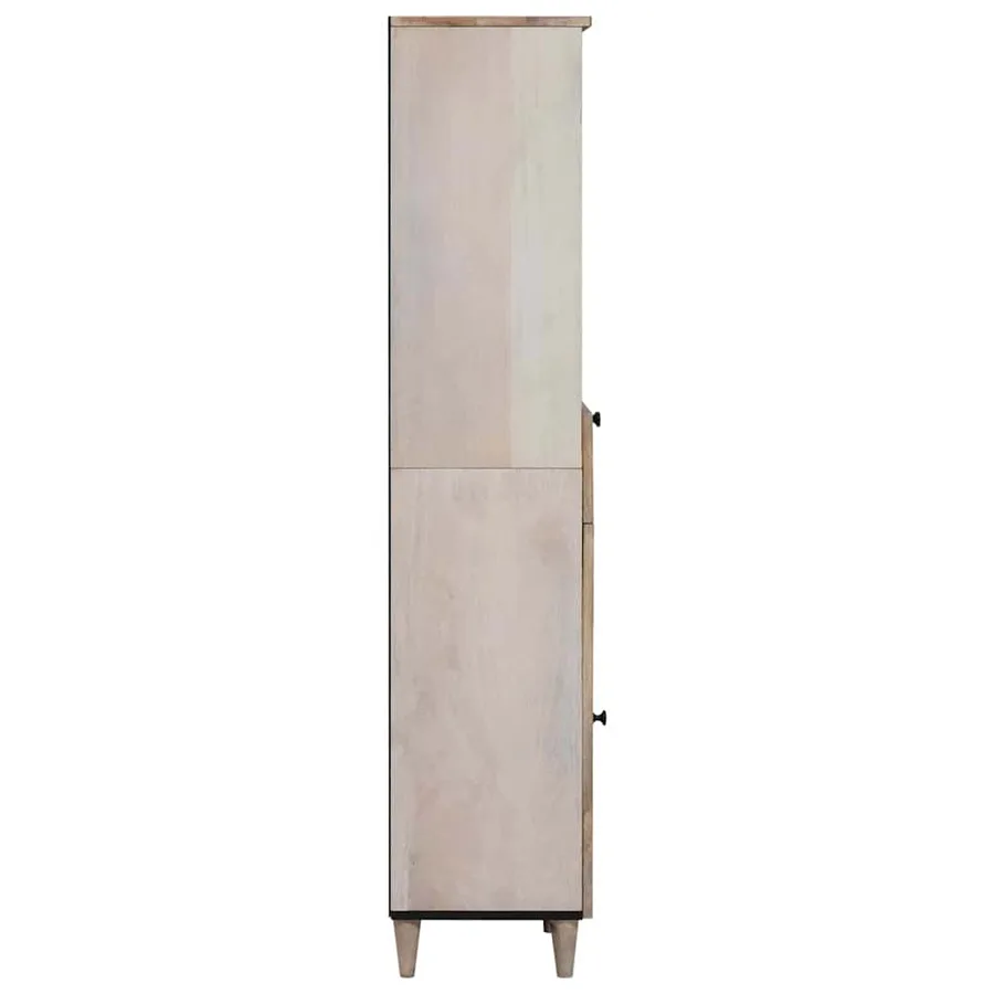 Cabinet de salle de bain avec tiroir Blanc 38 x 33 x 160 cm - 4