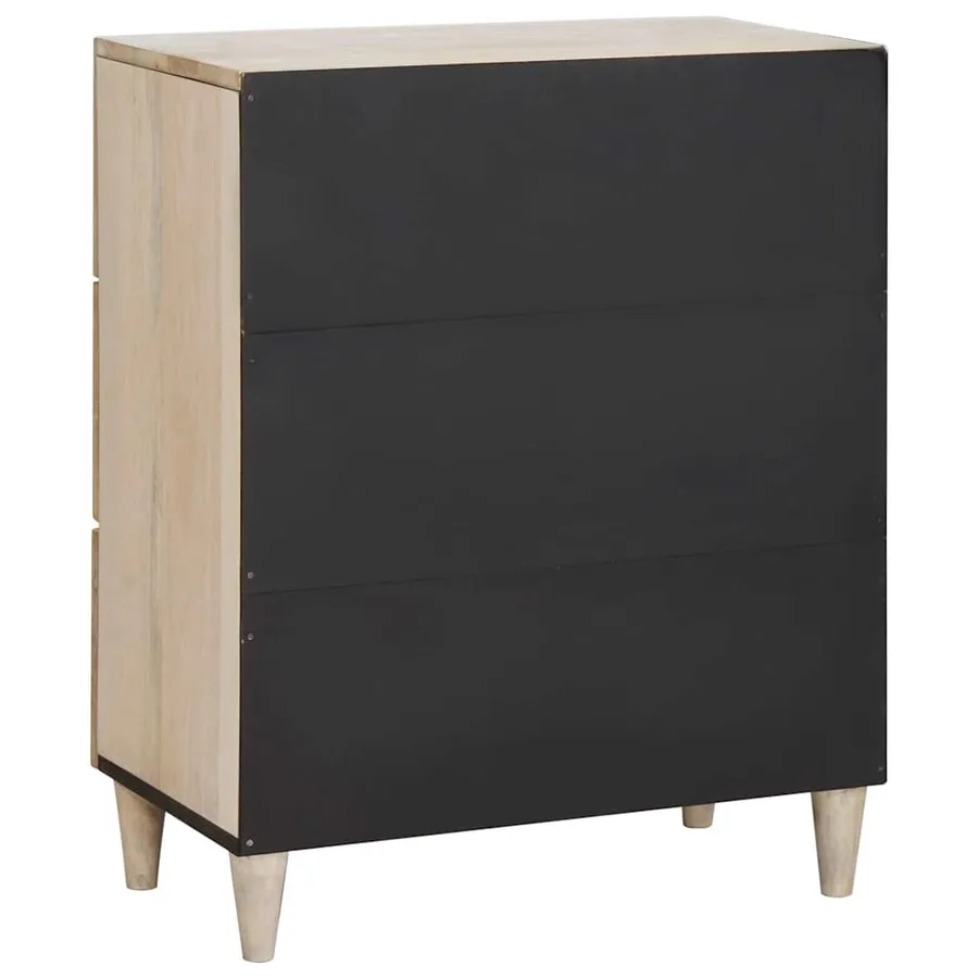 Buffet Blanc 60 x 33 x 75 cm bois de manguier massif - 4