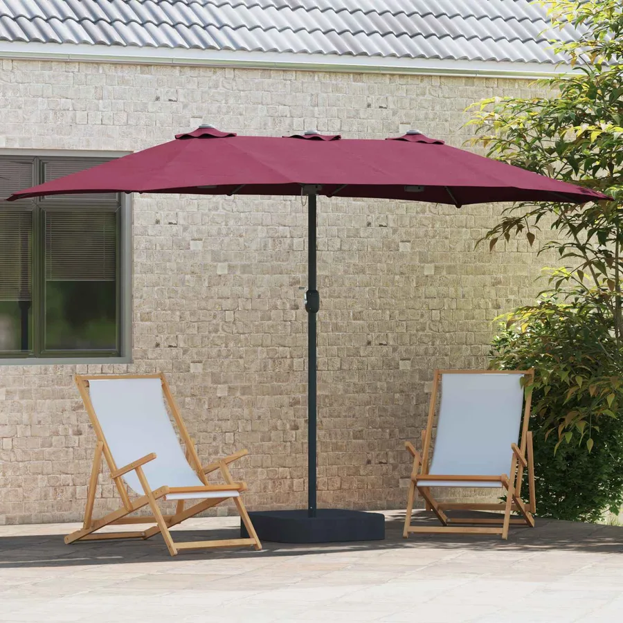 Parasol de jardin Bordeaux 385 x 209 x 244 cm Polyester - 3