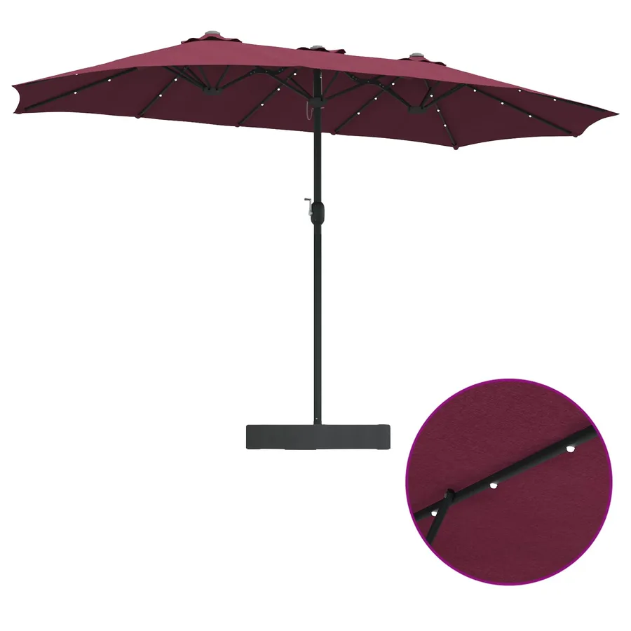 Parasol de jardin Bordeaux 385 x 209 x 244 cm Polyester - 8