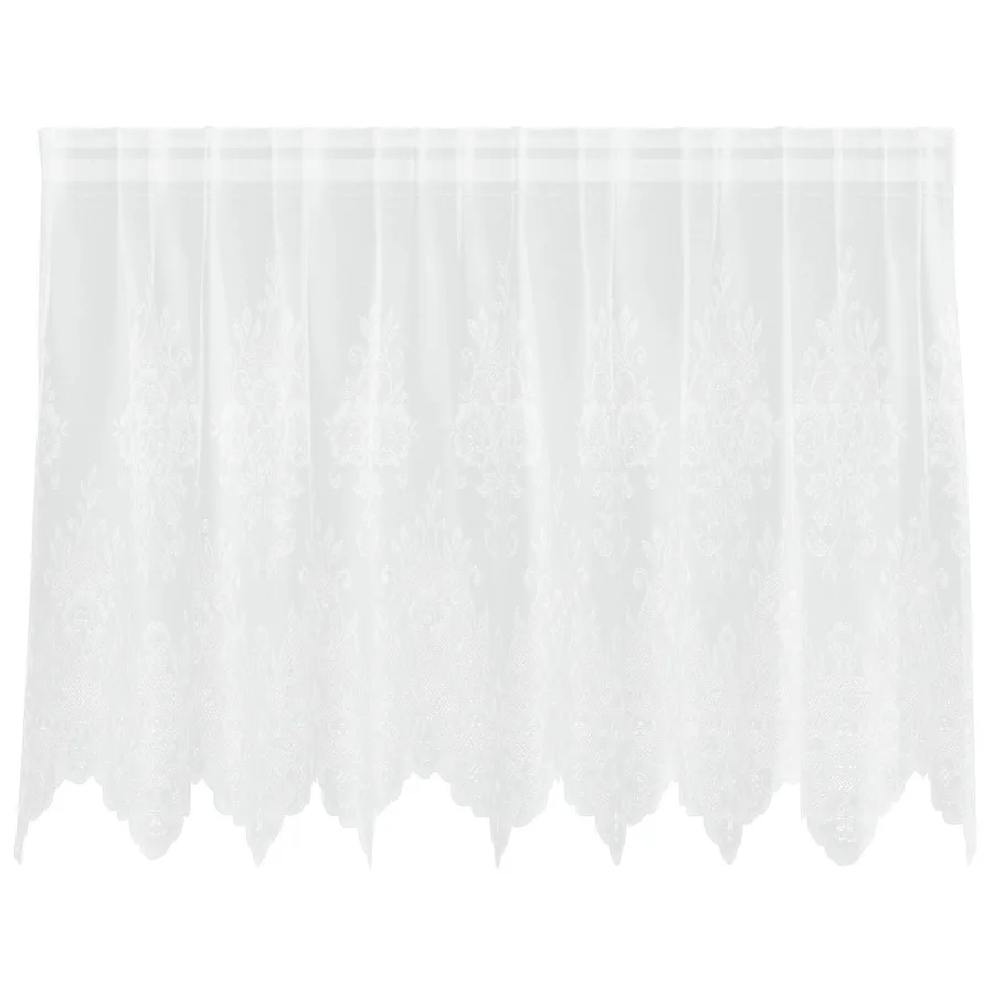 Rideau en Dentelle avec des rideaux Blanc 80 x 200 cm Polyester - 2