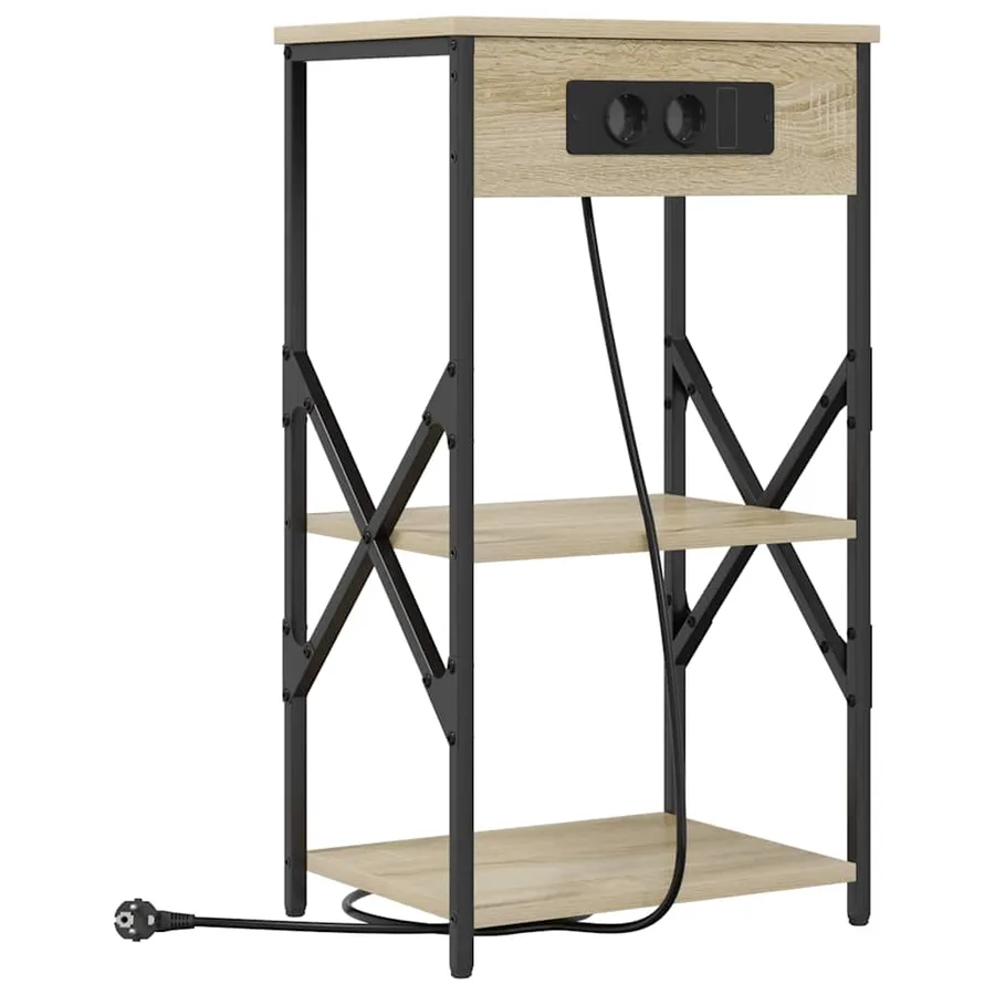 Cabinet de chevet avec étagère Chêne Sonoma 41 x 31 x 76 cm - 2
