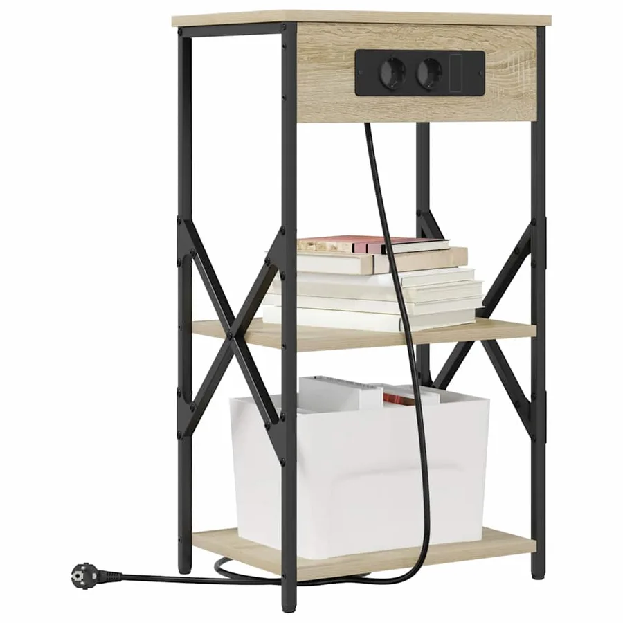 Cabinet de chevet avec étagère Chêne Sonoma 41 x 31 x 76 cm - 3