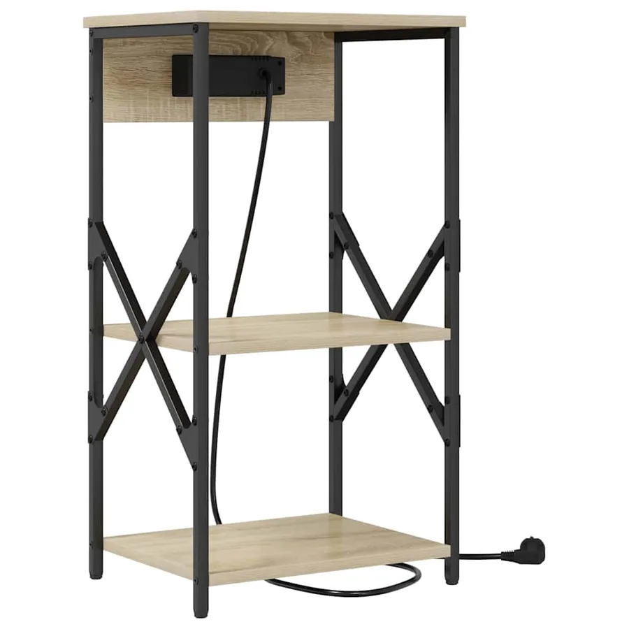 Cabinet de chevet avec étagère Chêne Sonoma 41 x 31 x 76 cm - 7
