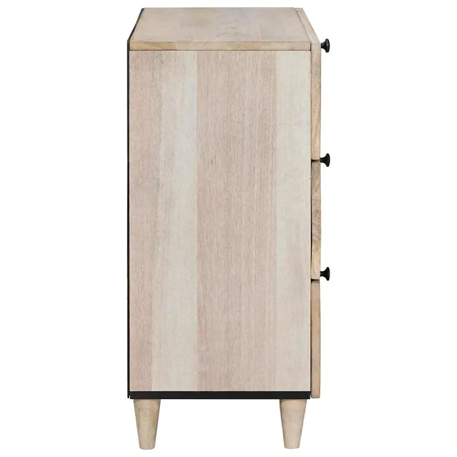 Table de chevet Blanc 50 x 33 x 62 cm Bois d'ingénierie - 4