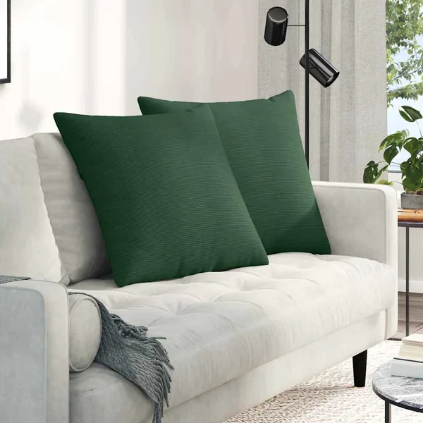 Coussins de canapé 2 pcs Vert foncé 60 x 60 cm