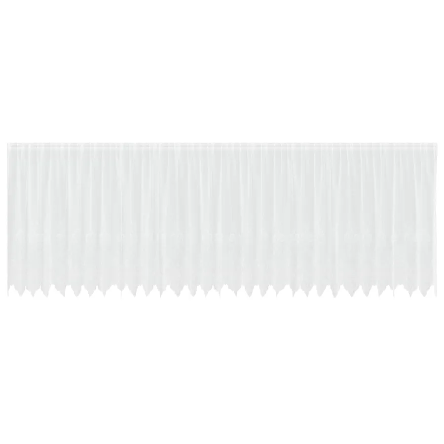 Rideau en Dentelle Floral Blanc 180 x 750 cm Polyester - 2