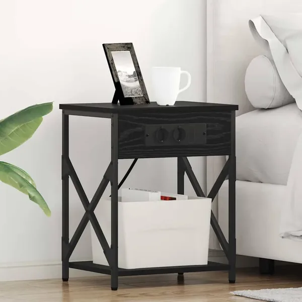 Cabinet de chevet 2 pcs Chêne noir 41 x 31 x 51 cm