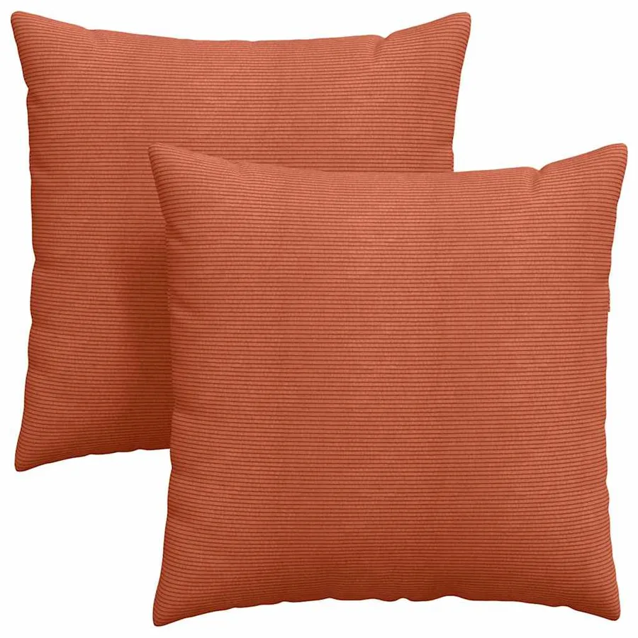 Coussins de canapé 2 pcs Rouge orange 80 x 80 cm - 2