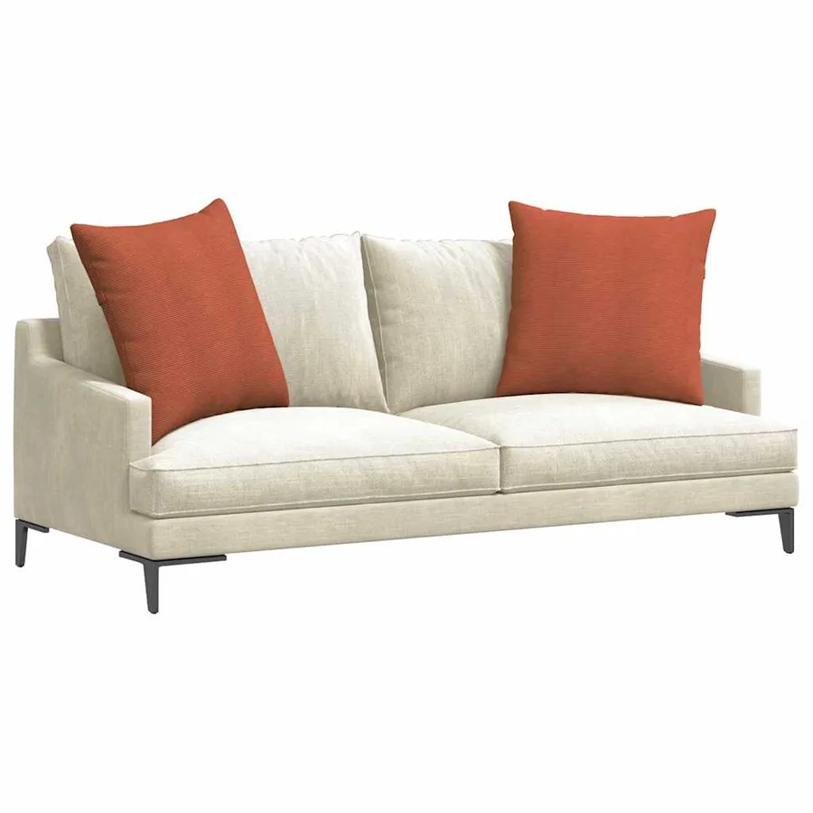 Coussins de canapé 2 pcs Rouge orange 80 x 80 cm - 3