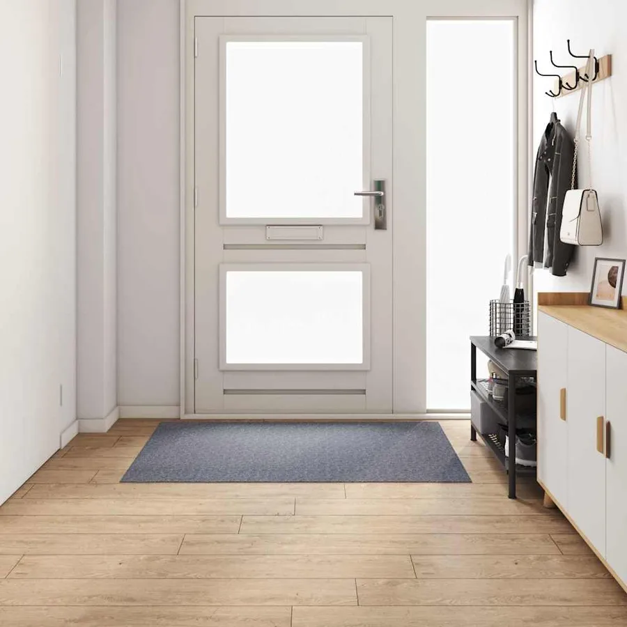 Tapis Couloir Gris clair 100 x 150 cm tissu - 3