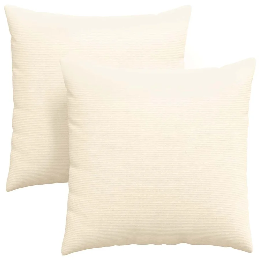 Coussins de canapé 2 pcs Crème 80 x 80 cm - 2