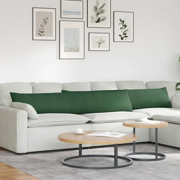Coussins de canapé 2 pcs Vert foncé 200 x 40 cm