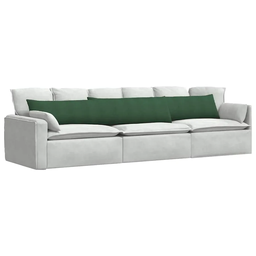 Coussins de canapé 2 pcs Vert foncé 200 x 40 cm - 3