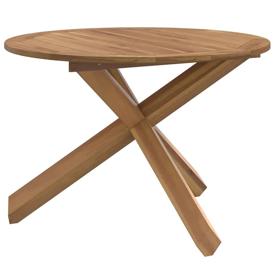 Table de jardin Ø109x74 cm bois de teck solide