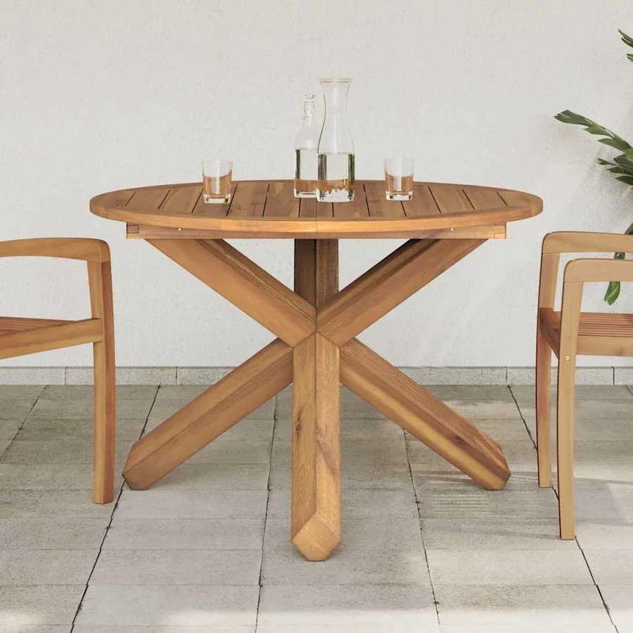 Table de jardin Ø109x74 cm bois de teck solide - 3