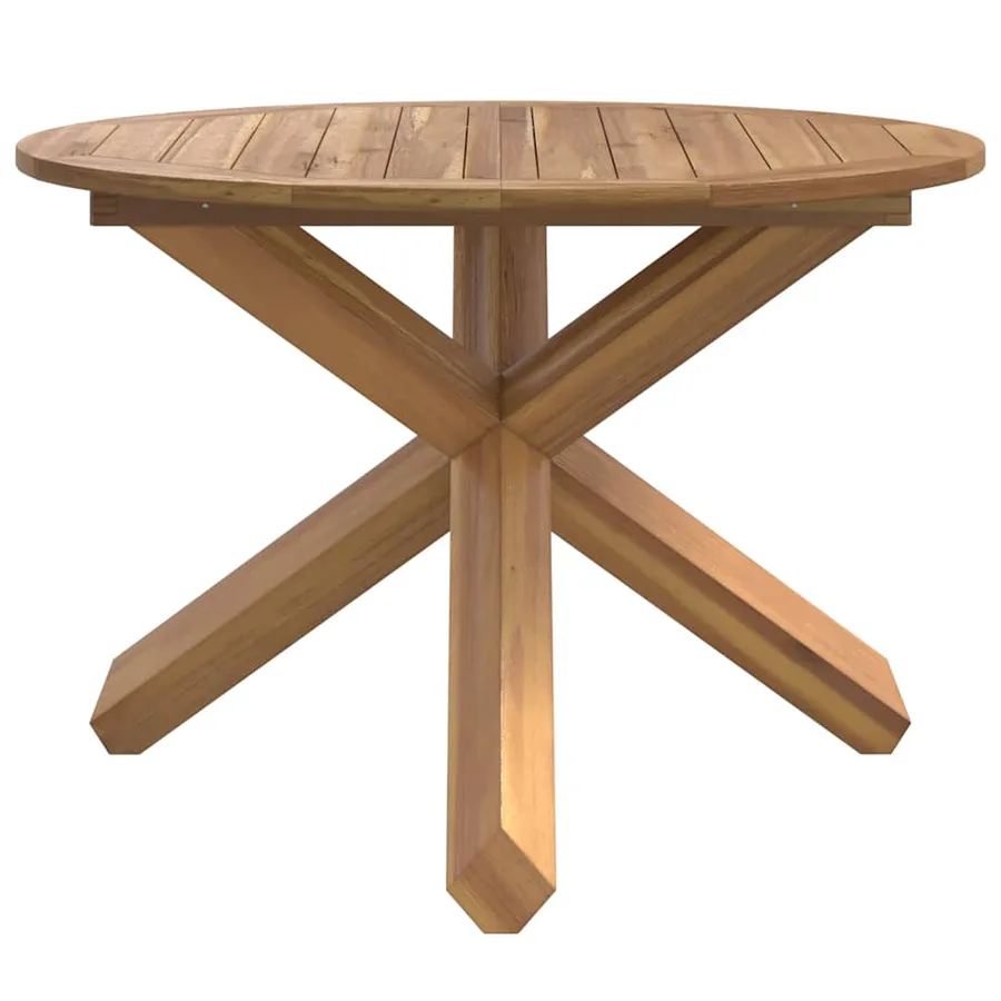 Table de jardin Ø109x74 cm bois de teck solide - 4