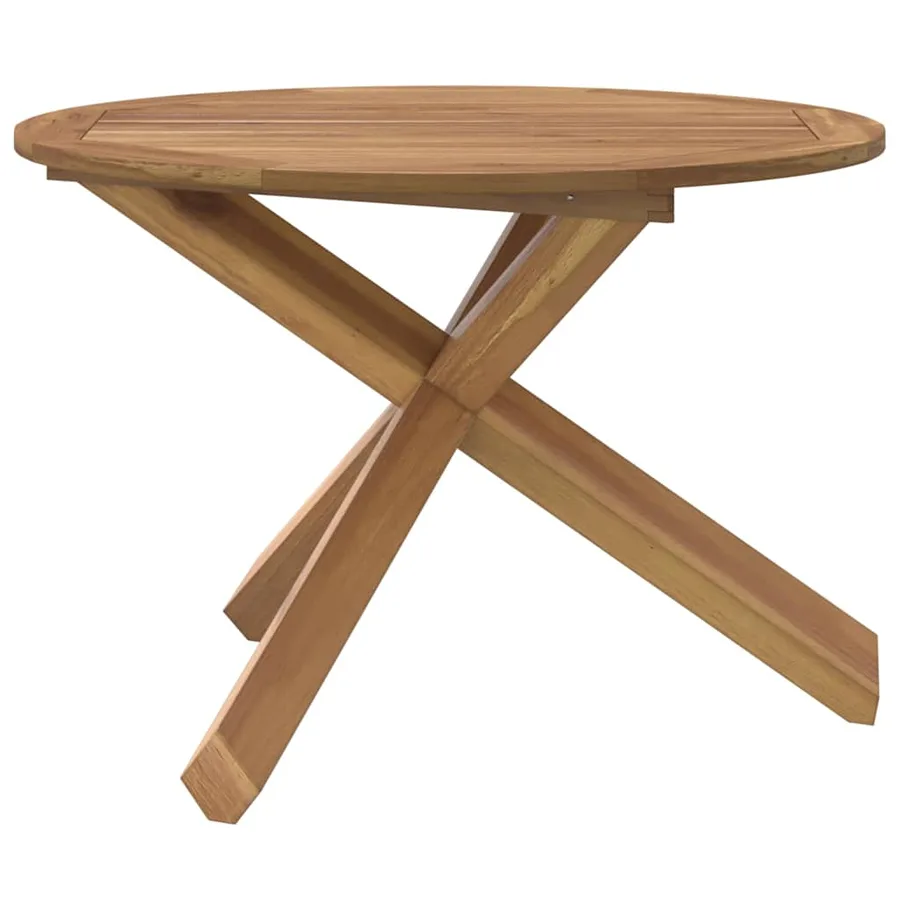 Table de jardin Ø109x74 cm bois de teck solide - 5