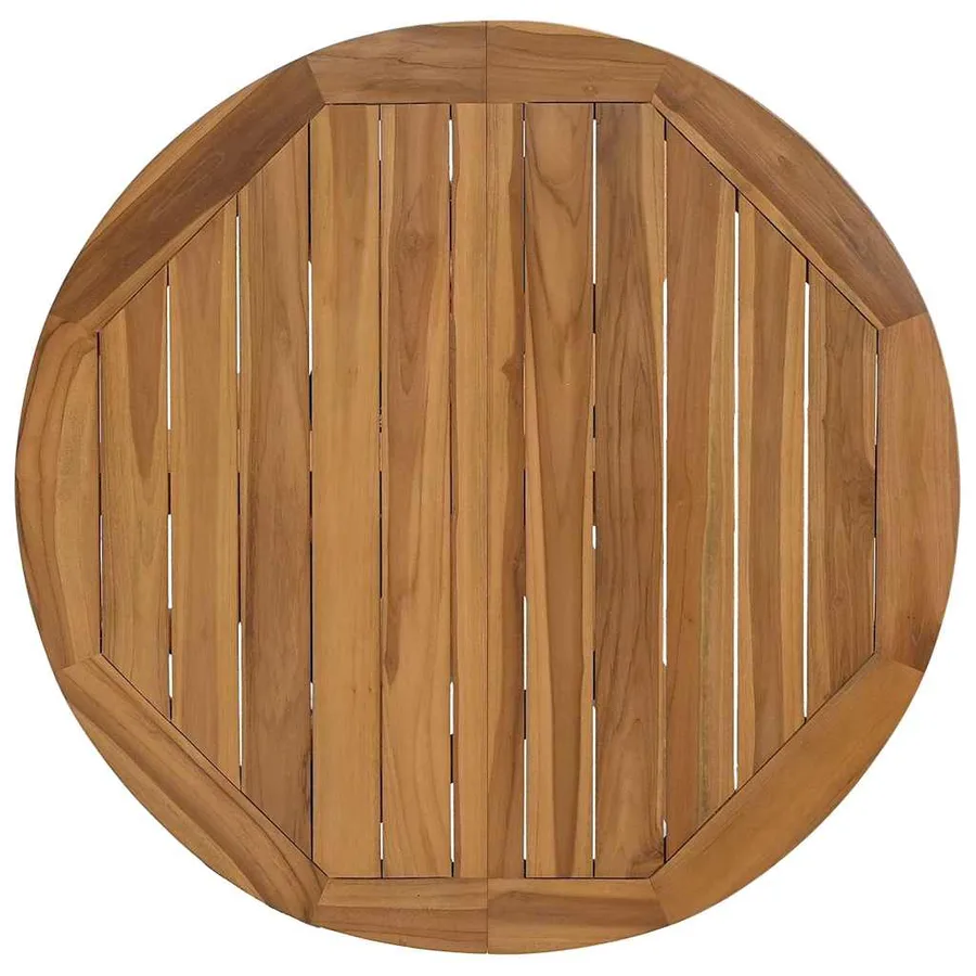 Table de jardin Ø109x74 cm bois de teck solide - 6