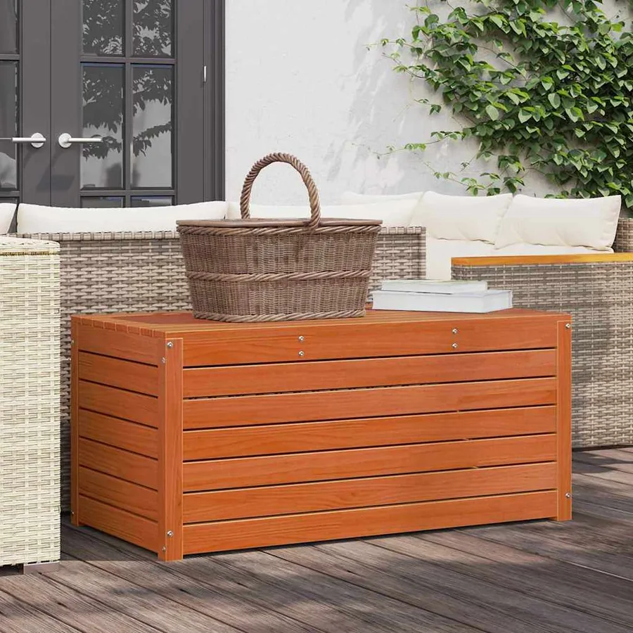 Boîte de Rangement avec stockage Brun cire 101 x 50,5 x 46,5 cm