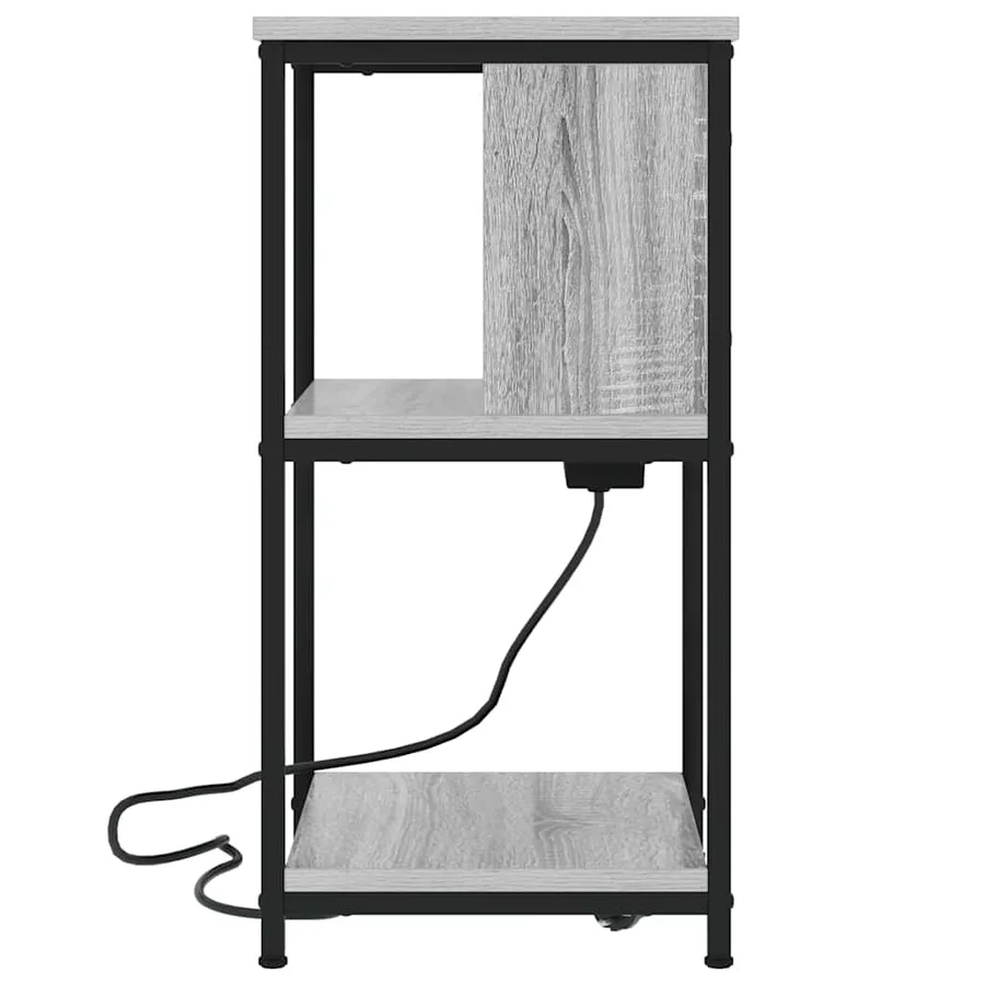 Cabinet de chevet 2 pcs Gris Sonoma 38 x 31 x 61 cm - 7