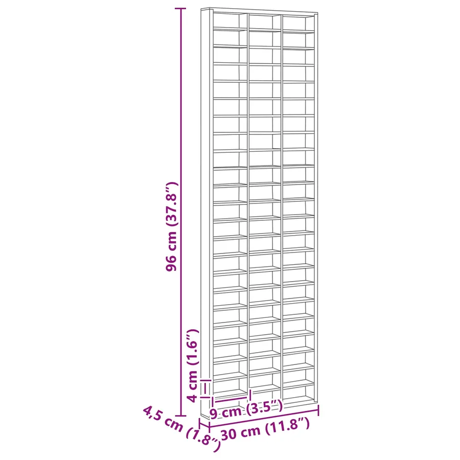 Vitrine Murale Beige 30 x 4,5 x 96 cm Bois d'ingénierie - 7