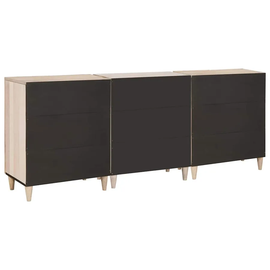 Buffet 3 pcs Blanc 180 x 33,5 x 75 cm bois de manguier massif - 7