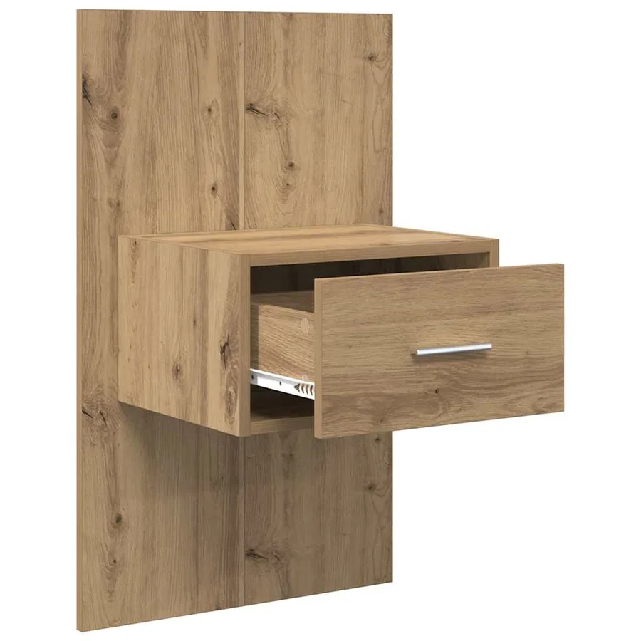 Cabinet de chevet 2 pc Chêne artisanal 50 x 32,5 x 80cm - 5