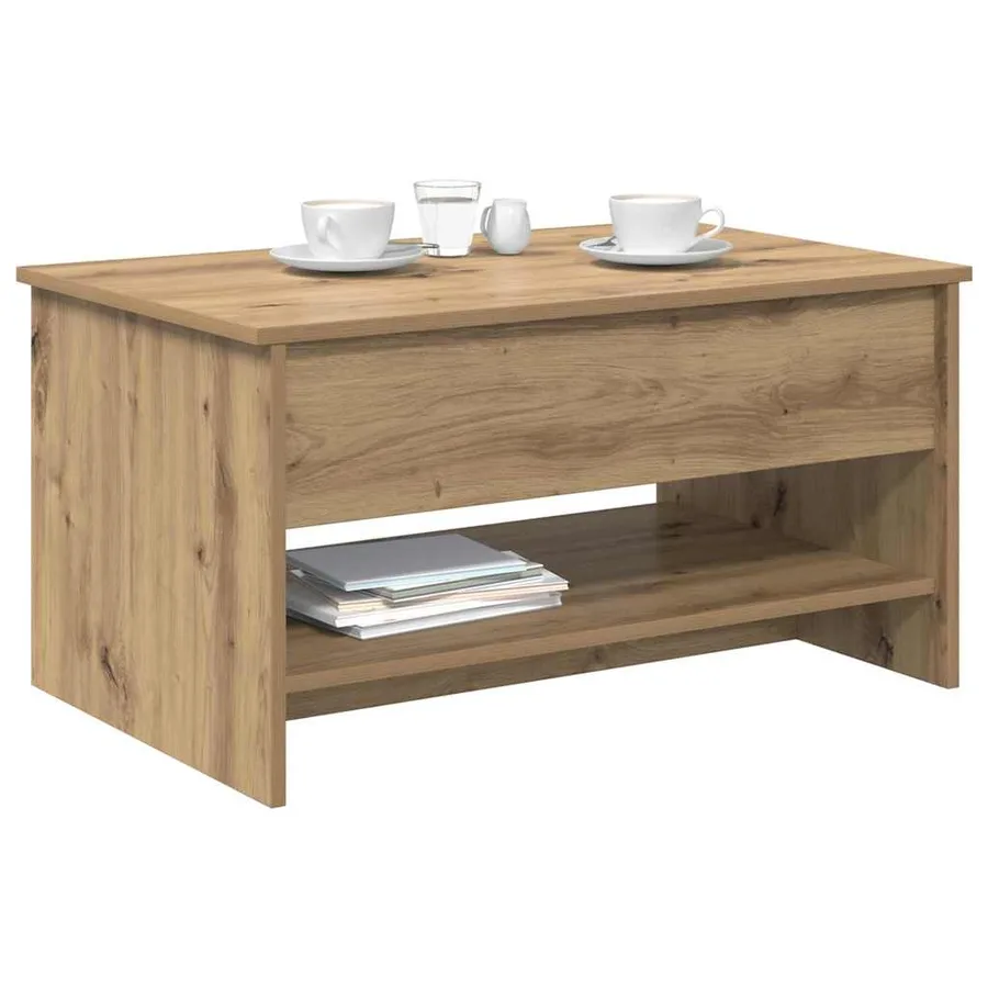 Table basse Chêne artisanal 80 x 50,5 x 41,5 cm - 3