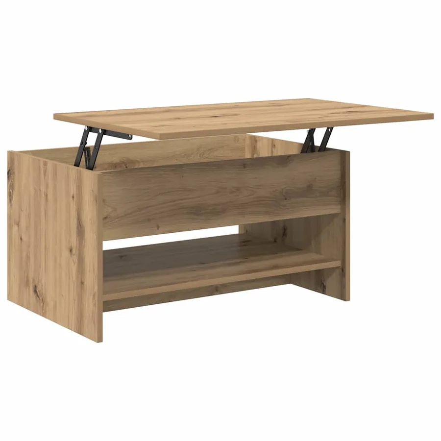 Table basse Chêne artisanal 80 x 50,5 x 41,5 cm - 5
