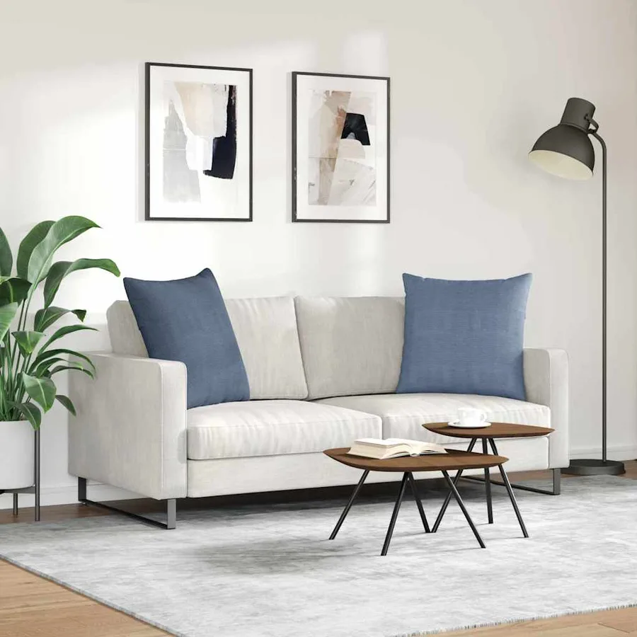 Coussins de canapé 2 pcs Bleu 60 x 60 cm - 4