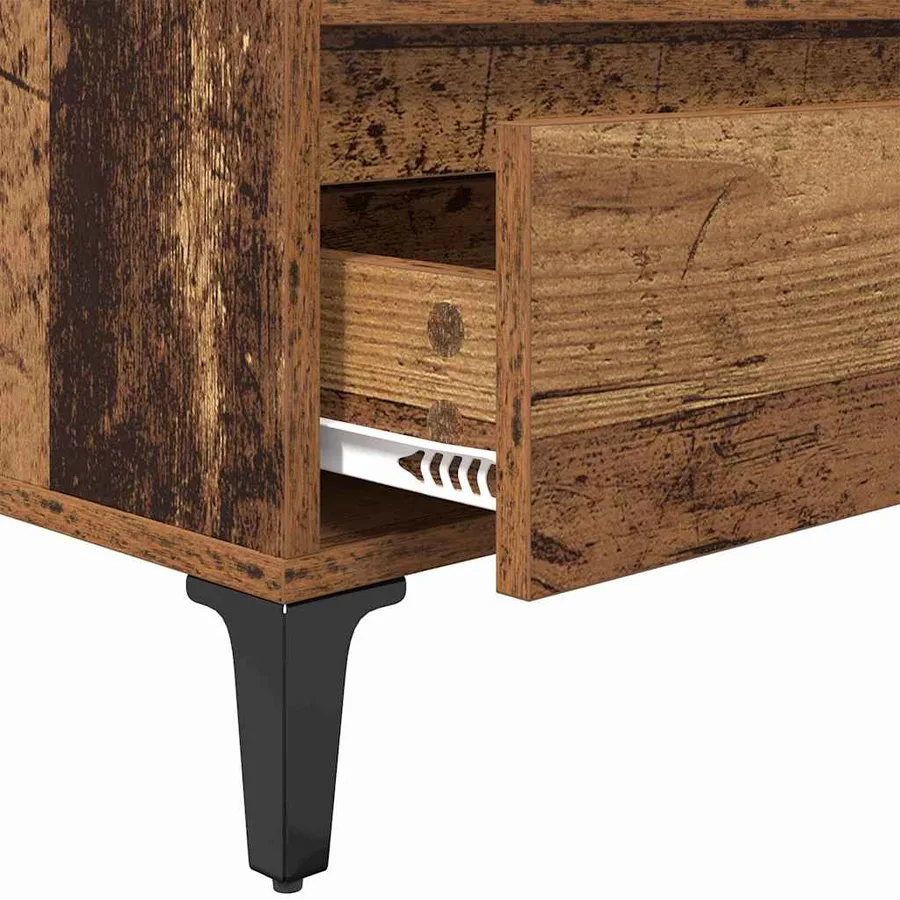 Meuble TV avec tiroir Bois Ancien 100 x 34,5 x 44,5 cm - 9